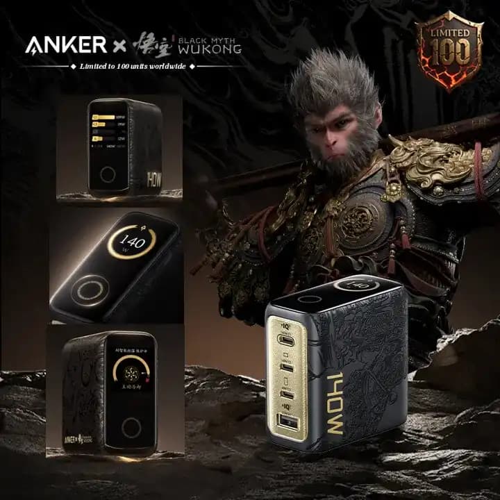 شارژر دیواری 140 وات انکر Anker Charger 140W Wukong Edition B2697 US ووکونگ ادیشن — تصویر ۶
