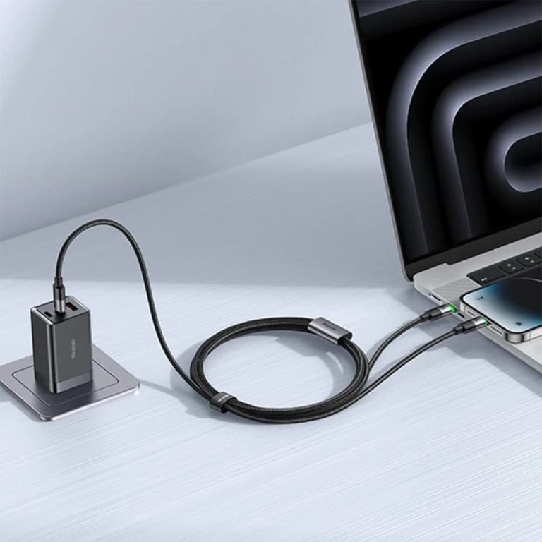 کابل شارژ سریع 100وات تایپ سی به لایتنینگ+تایپ سی مک دودو مدل MCDODO CA-6700 — تصویر ۵