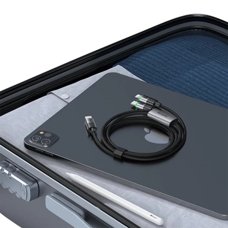 کابل شارژ سریع 100وات تایپ سی به لایتنینگ+تایپ سی مک دودو مدل MCDODO CA-6700 — تصویر ۱۲
