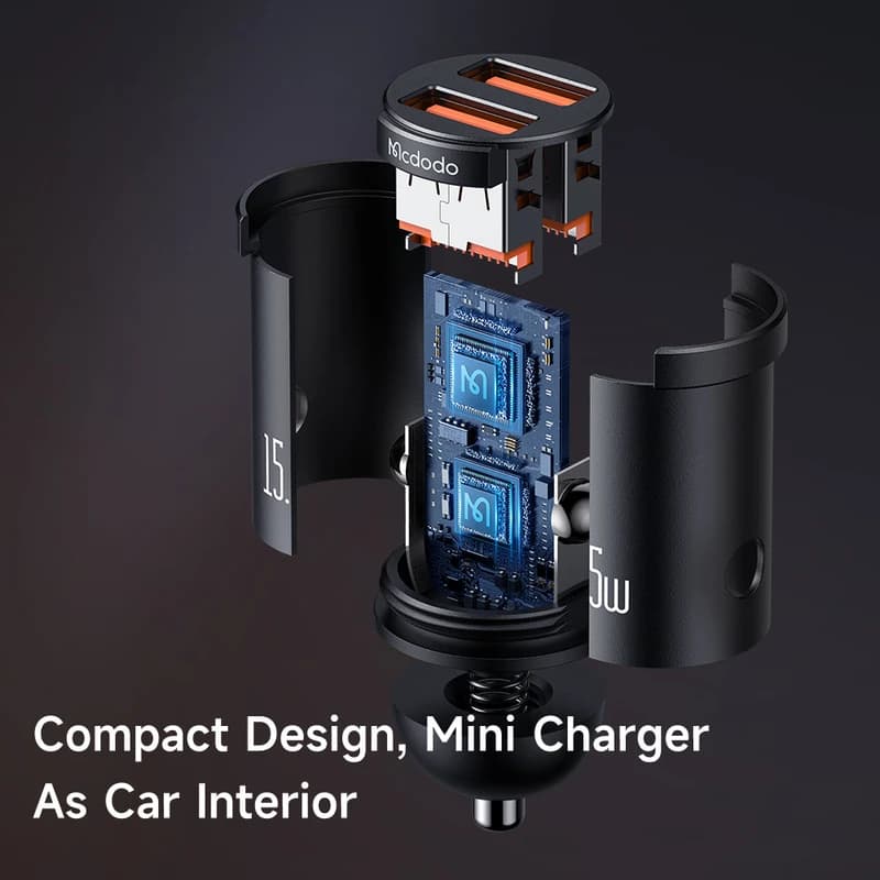شارژر فندکی ۲ پورت ۱۵٫۵ وات مک دودو مدل Mcdodo CC-2950 — تصویر ۴