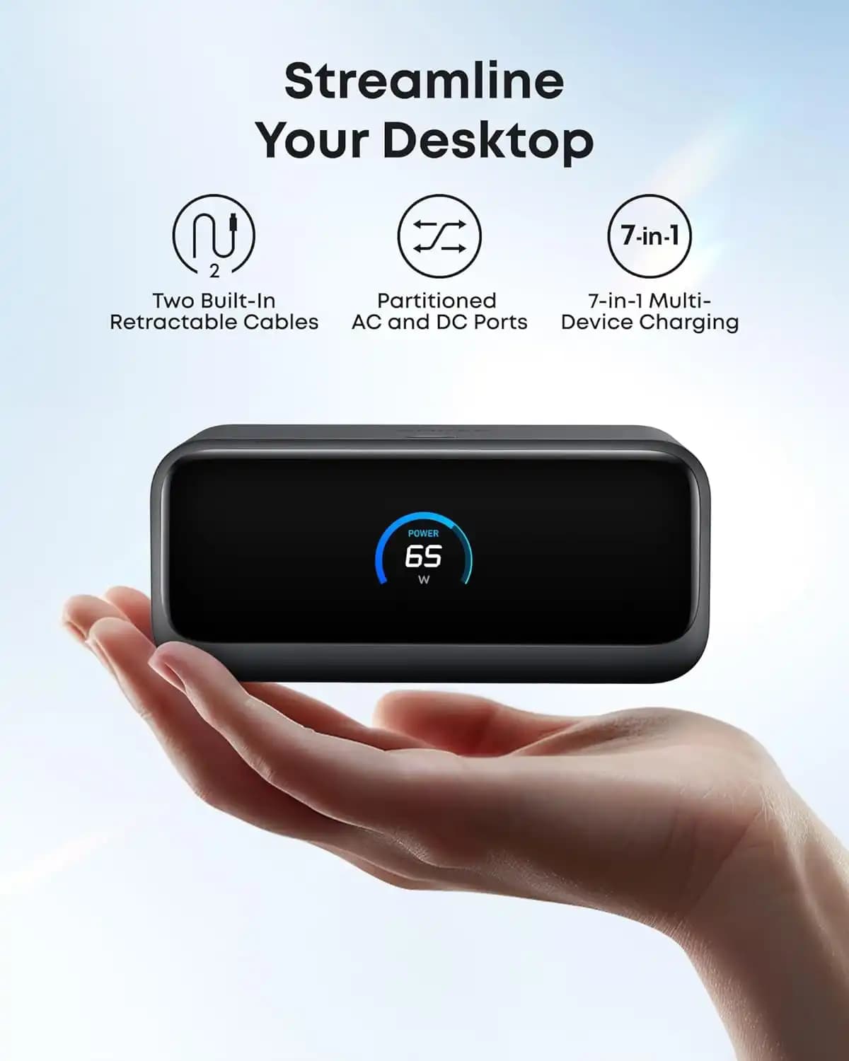 شارژر رومیزی 100 وات انکر Anker Nano Charging Station, 6-in-1 A91C8 — تصویر ۴