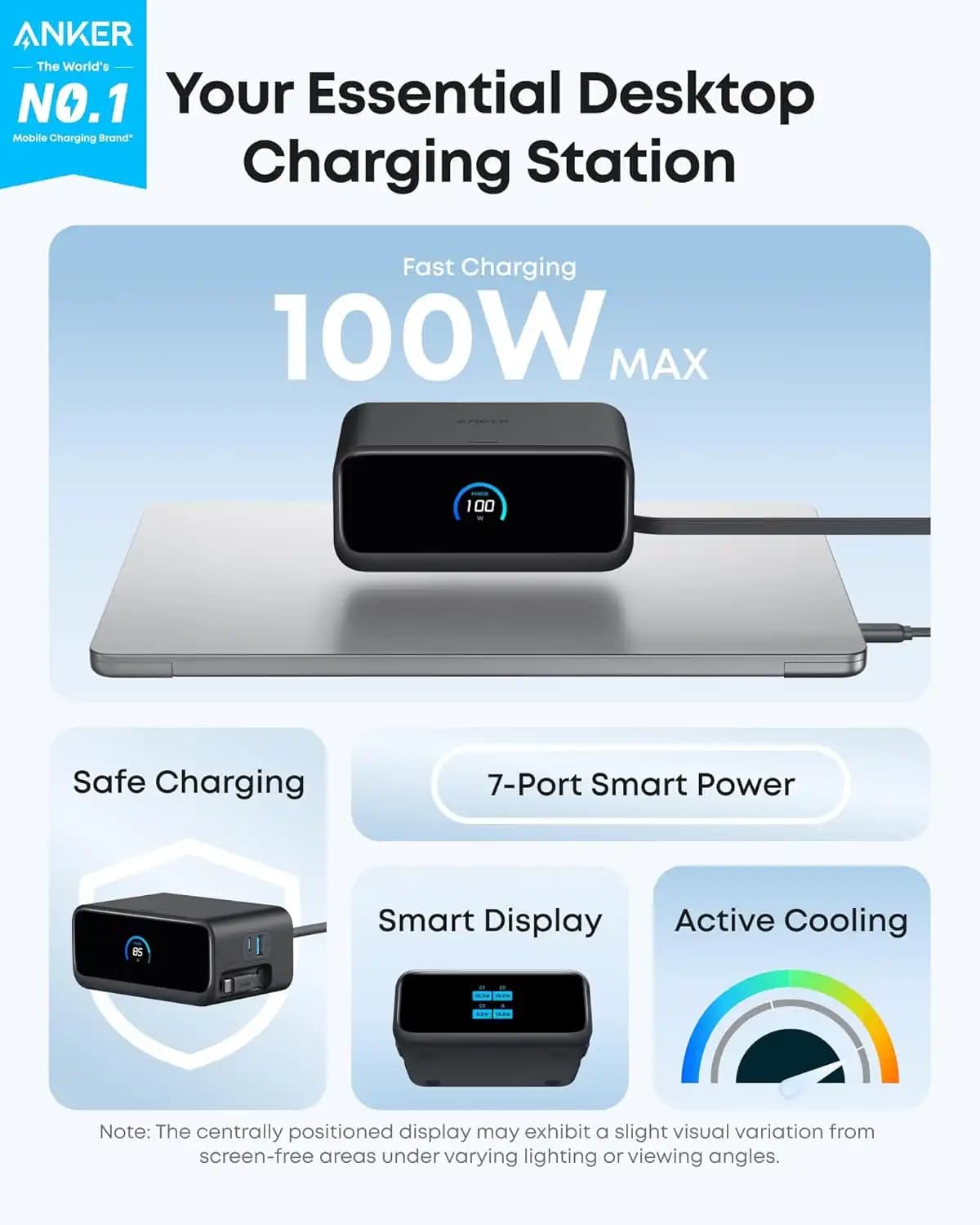 شارژر رومیزی 100 وات انکر Anker Nano Charging Station, 6-in-1 A91C8 — تصویر ۷