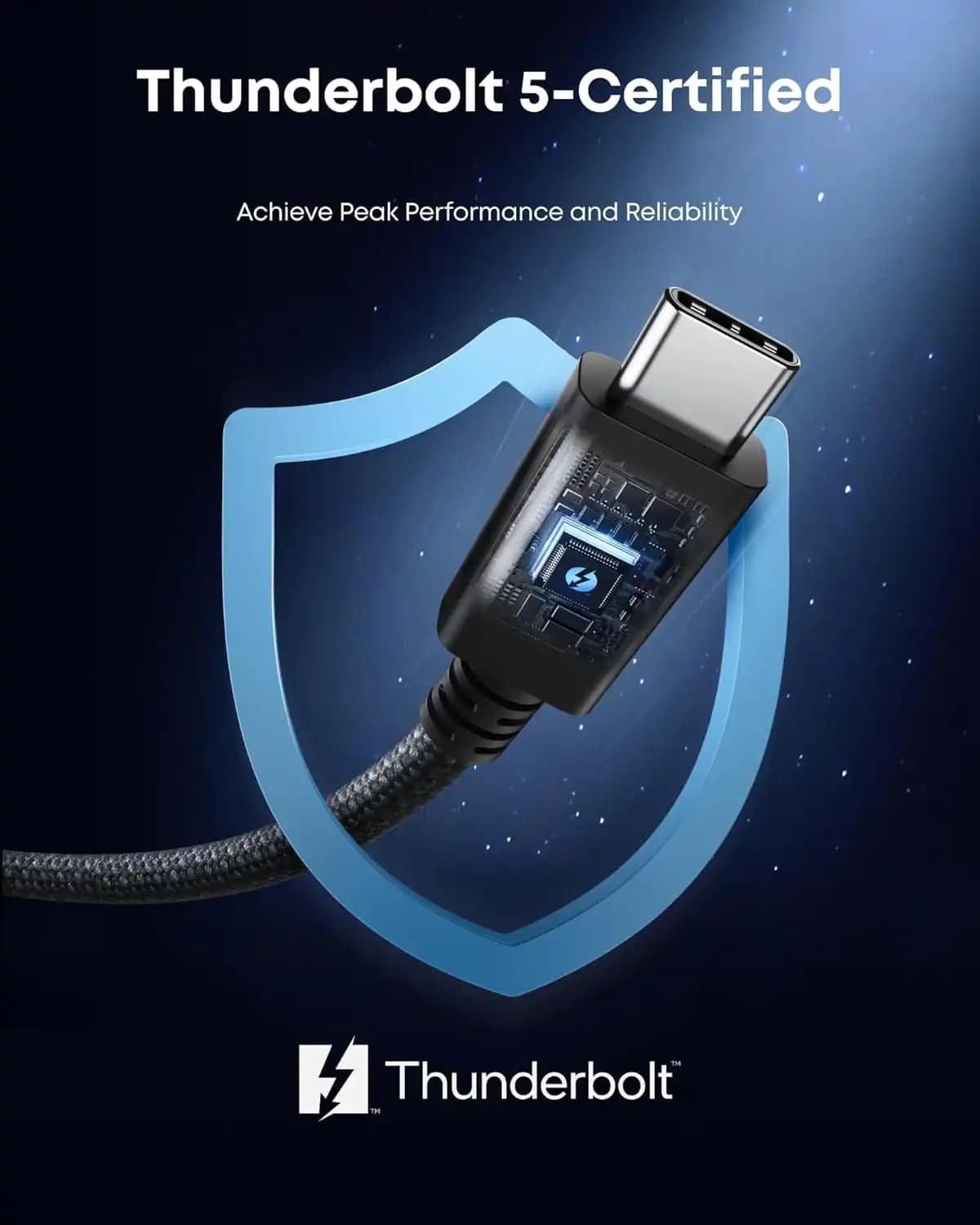 کابل تاندربولت 80 گیگابیت انکر Anker Prime Thunderbolt 5 Cable A84N1 — تصویر ۵