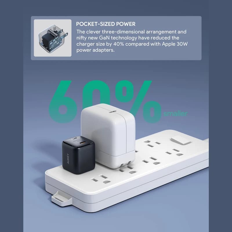 شارژر دیواری 30 واتی آکی مدل Aukey Pa-B1L — تصویر ۱۱