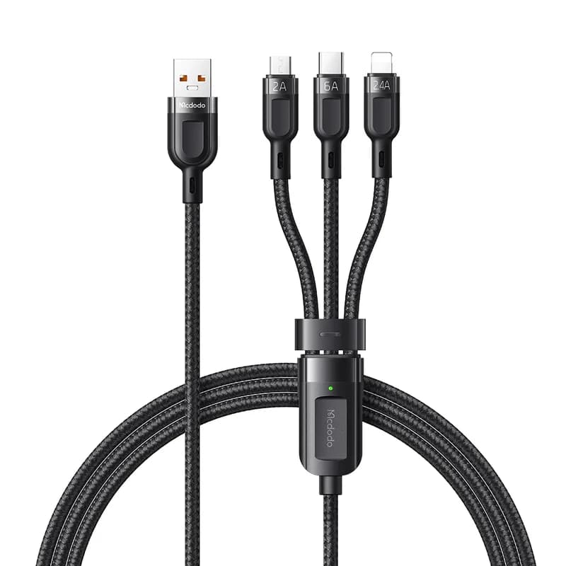 کابل تبدیل USB به microUSB / لایتنینگ / USB-C مک دودو مدل CA-0930