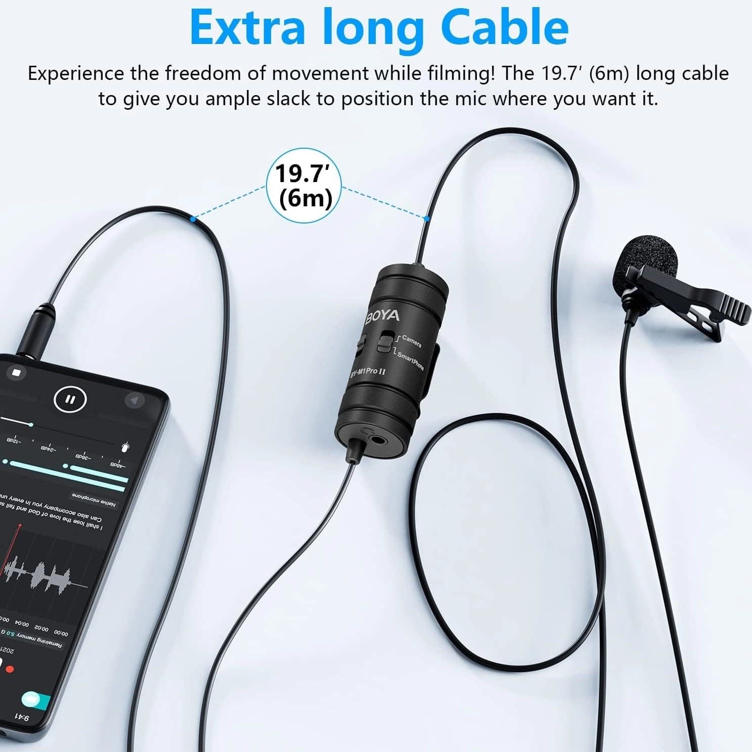 میکروفون یقه ای سیم دار بویا مدل Boya-M1 Pro 2 — تصویر ۷