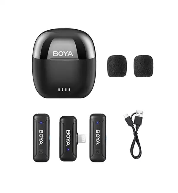 میکروفون بی سیم دو مخاطبه لایتنینگ بویا مدل Boya Wm3t-D2 — تصویر ۶