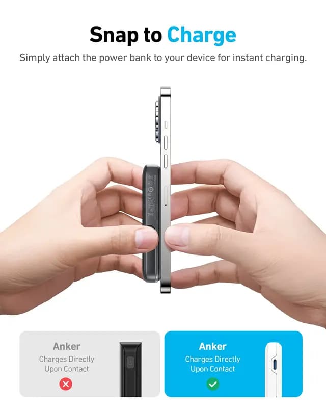 پاوربانک مگ سیف انکر Anker 322 MagGo power bank A1618 — تصویر ۳