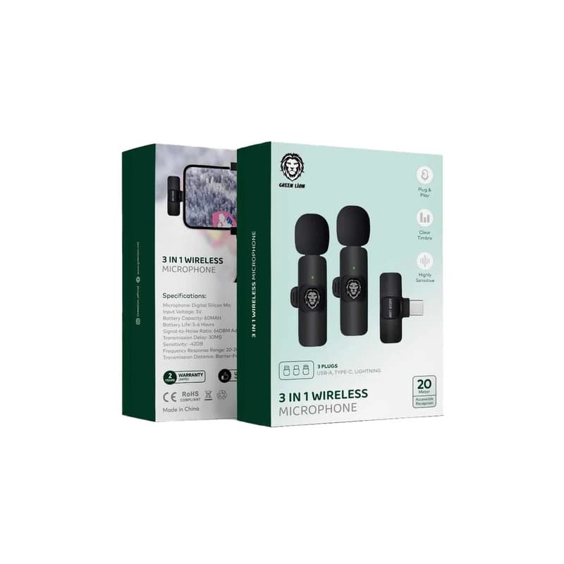 میکروفن یقه ای گرین لاین مدل ۳۶۰ 3in1 — تصویر ۱۰