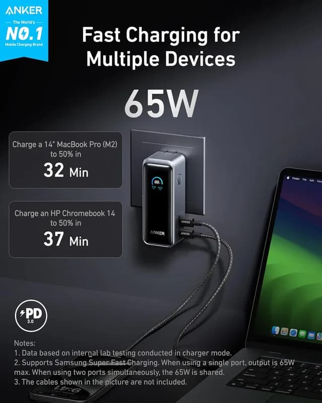 پاوربانک و شارژر 2 در 1 انکر Anker Prime Power Bank 9600mAh A1339 — تصویر ۴