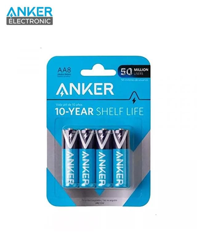 باتری قلمی 1.5 ولت انکر Anker Batteries Alkaline AA 8-pack B1810H13 پک 8 تایی