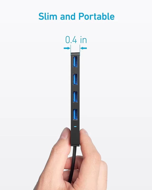 هاب دیتا 4 پورت USB 3.0 انکر Anker 4-Port Ultra Slim USB 3.0 Data Hub A8309 — تصویر ۳