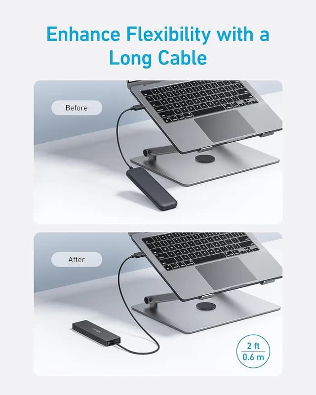 هاب دیتا 4 پورت USB 3.0 انکر Anker 4-Port Ultra Slim USB 3.0 Data Hub A8309 — تصویر ۷