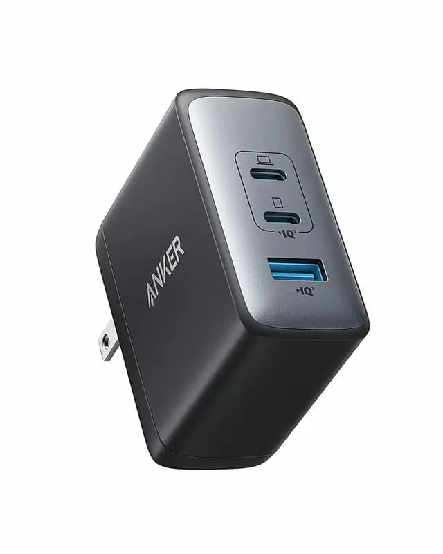 شارژر دیواری 100 وات انکر Anker 736 Charger Nano II 100W + USB C cable B2145 US دوپین تاشو + مبدل پریز هدیه — تصویر ۲