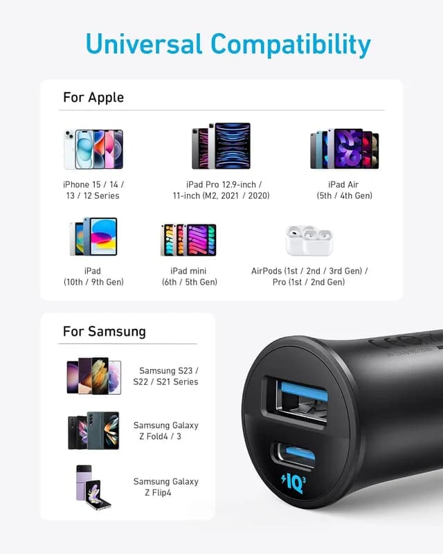شارژر فندکی 30 وات انکر Anker USB-C Car Charger 30W A2741 — تصویر ۸