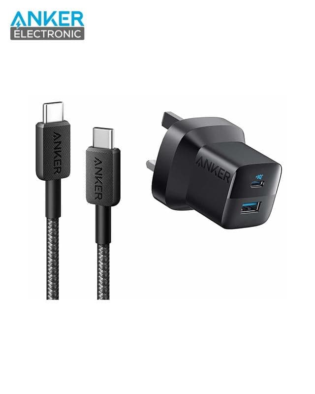 شارژر دیواری 33 وات انکر Anker 323 Charger 33W B2331K11 UK + مبدل پریز هدیه — تصویر ۲