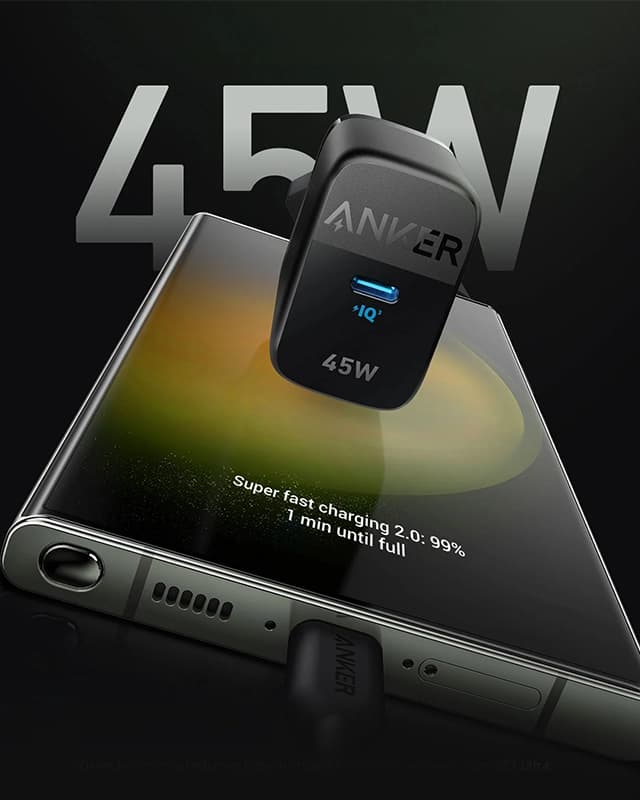 شارژر انکر 313 دیواری 45 وات انکر Anker 313 Charger Ace 45W GaN A2643 دوپین ایران — تصویر ۱۱