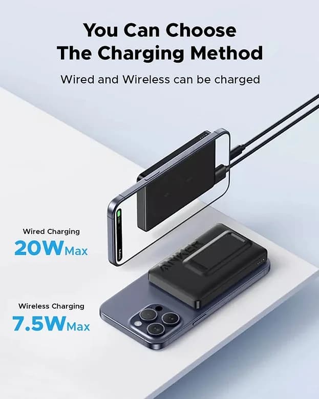 پاوربانک 10 هزار میلی آمپر مگ سیف انکر Anker MagGo Powerbank 10000mAh A1652 — تصویر ۴
