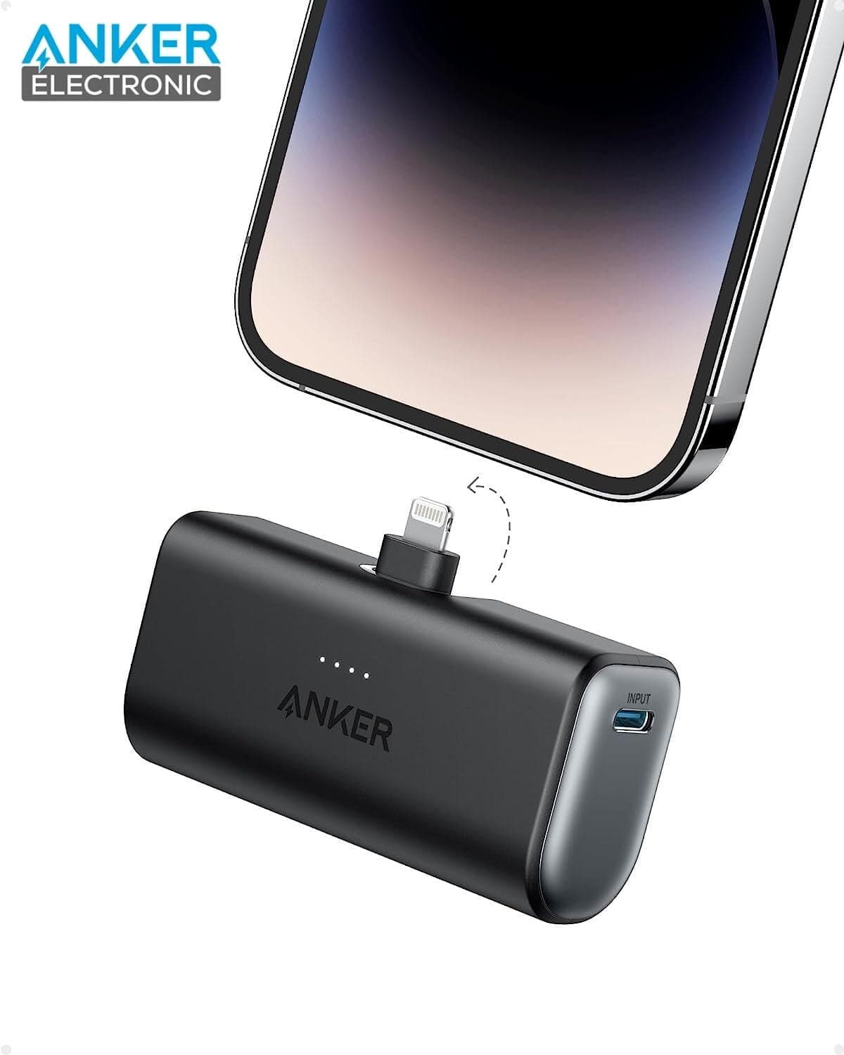 پاوربانک 5000 میلی آمپر انکر Anker Nano 5000mAh Power Bank A1645 با سوکت لایتنینگ — تصویر ۲