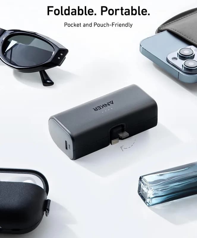 پاوربانک 5000 میلی آمپر انکر Anker Nano 5000mAh Power Bank A1645 با سوکت لایتنینگ — تصویر ۴