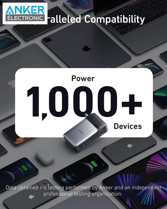 پاوربانک 2 در 1 انکر Anker 733 Power Bank GaNPrime PowerCore 65W A1651 + مبدل پریز (هدیه) — تصویر ۷