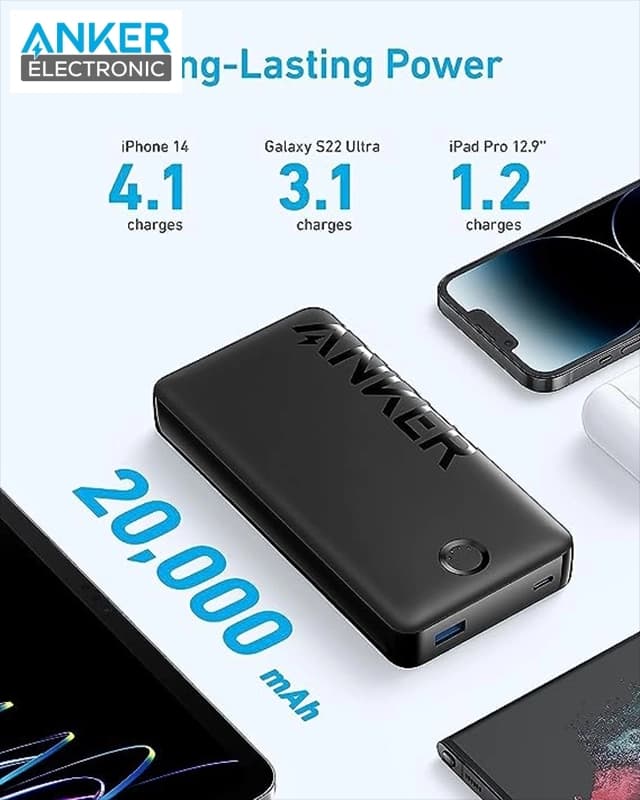 پاوربانک 20,000 میلی آمپر انکر Anker Portable Charger, 325 Power Bank A1286 — تصویر ۳