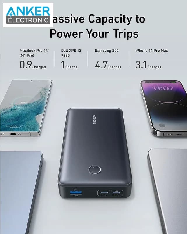 پاوربانک 24000 میلی آمپر انکر Anker 537 Portable Charger 65W A1379 — تصویر ۳