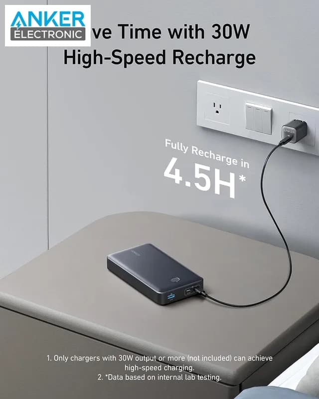 پاوربانک 24000 میلی آمپر انکر Anker 537 Portable Charger 65W A1379 — تصویر ۷