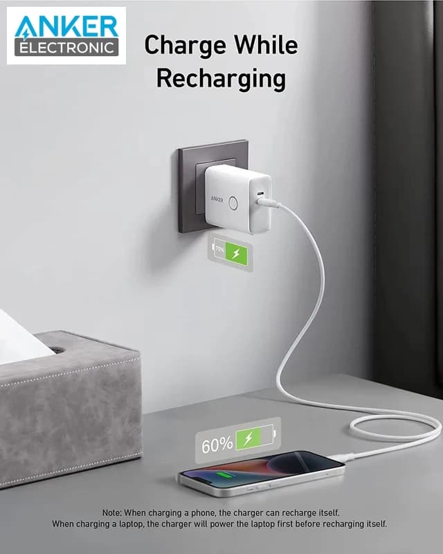 پاوربانک و شارژر 2 در 1 انکر Anker 521 Power Bank PowerCore Fusion 45W A1626 — تصویر ۴