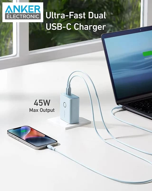 پاوربانک و شارژر 2 در 1 انکر Anker 521 Power Bank PowerCore Fusion 45W A1626 — تصویر ۷