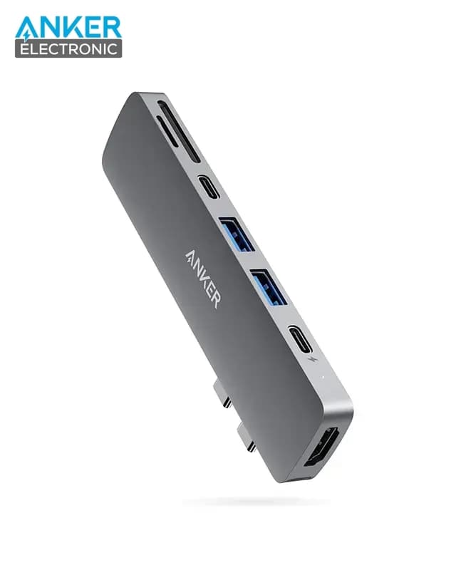 هاب دیتا تاندربولت 7 پورت انکر Anker 547 Thunderbolt 3 USB-C Hub 7-in-2 for MacBook A8371