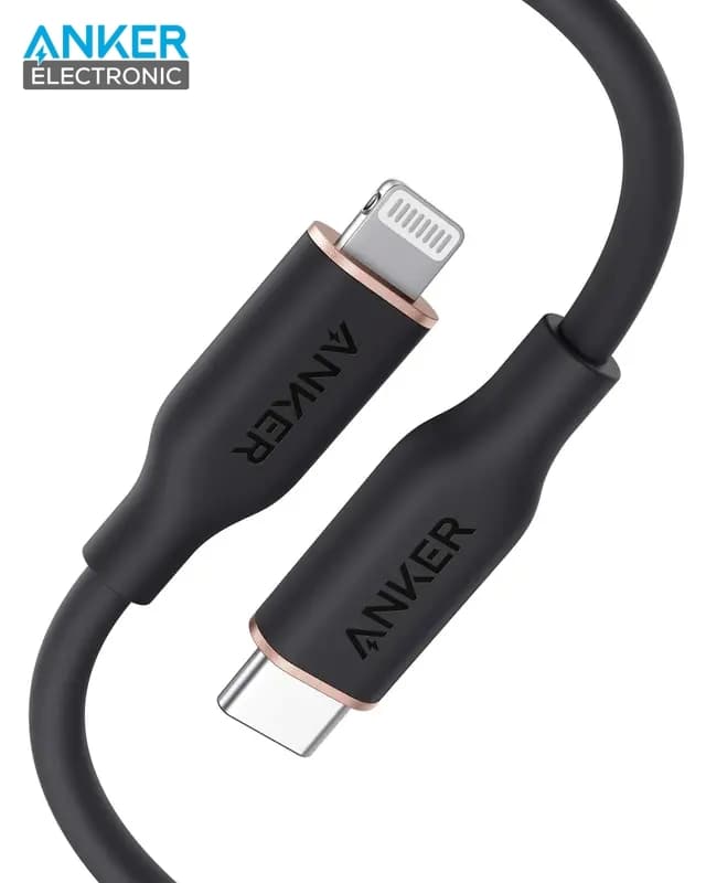 کابل USB C به لایتنینگ انکر Anker PowerLine III Flow 641 USB-C to Ligtning 180cm A8663