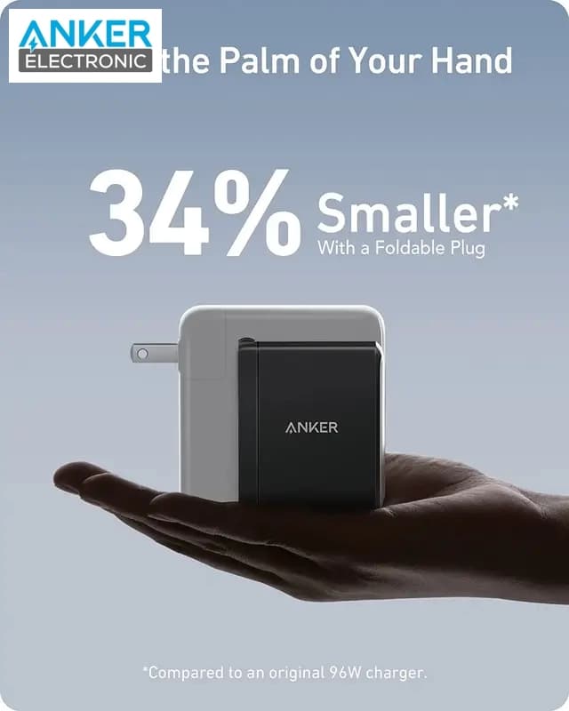 شارژر دیواری 100 وات انکر Anker 736 Charger Nano II 100W A2145 UK سه پین UK + مبدل پریز (هدیه) — تصویر ۵
