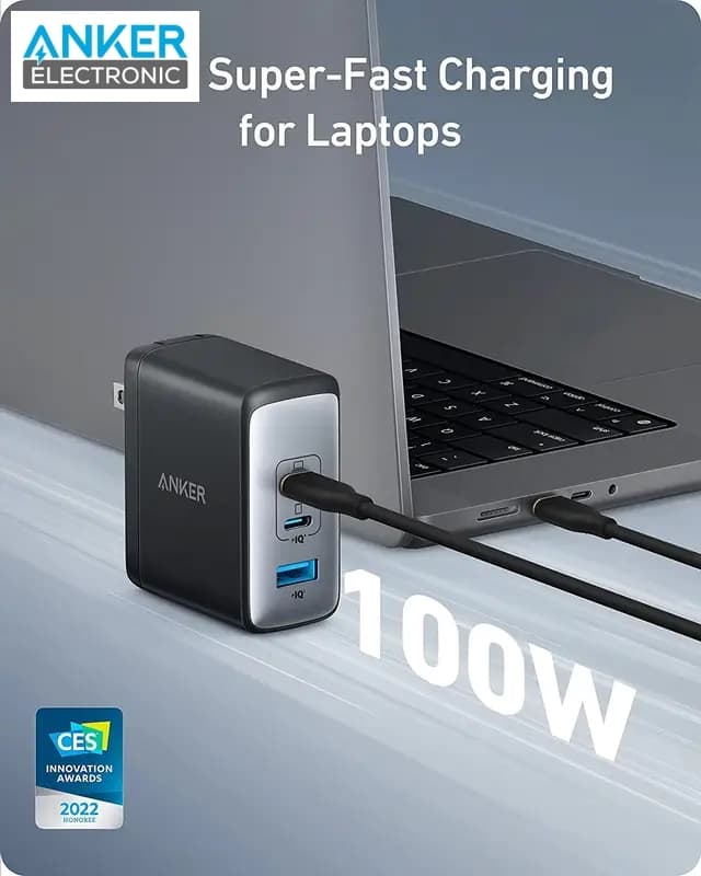 شارژر دیواری 100 وات انکر Anker 736 Charger Nano II 100W A2145 UK سه پین UK + مبدل پریز (هدیه) — تصویر ۶