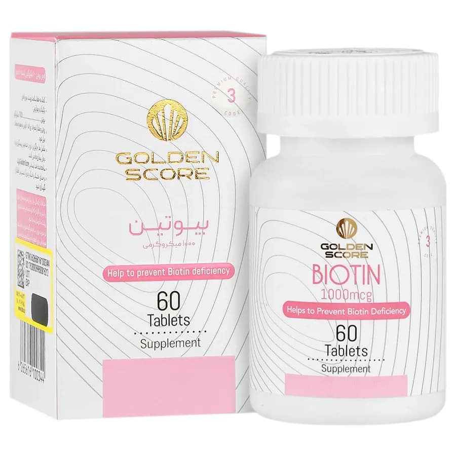 قرص بیوتین 1000 میکروگرم گلدن اسکور 60 عدد — تصویر ۱۰