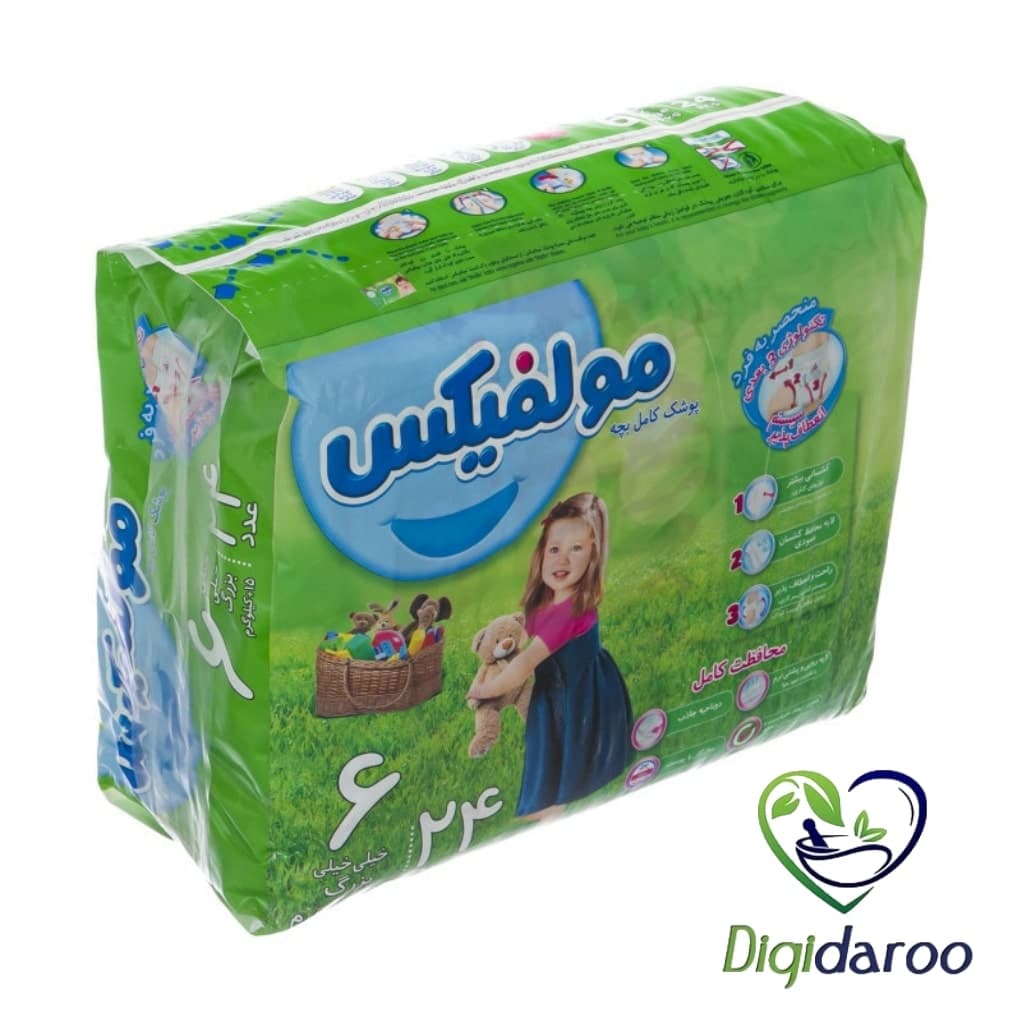 پوشک مولفیکس سایز 6 بسته 24 عددی — تصویر ۶