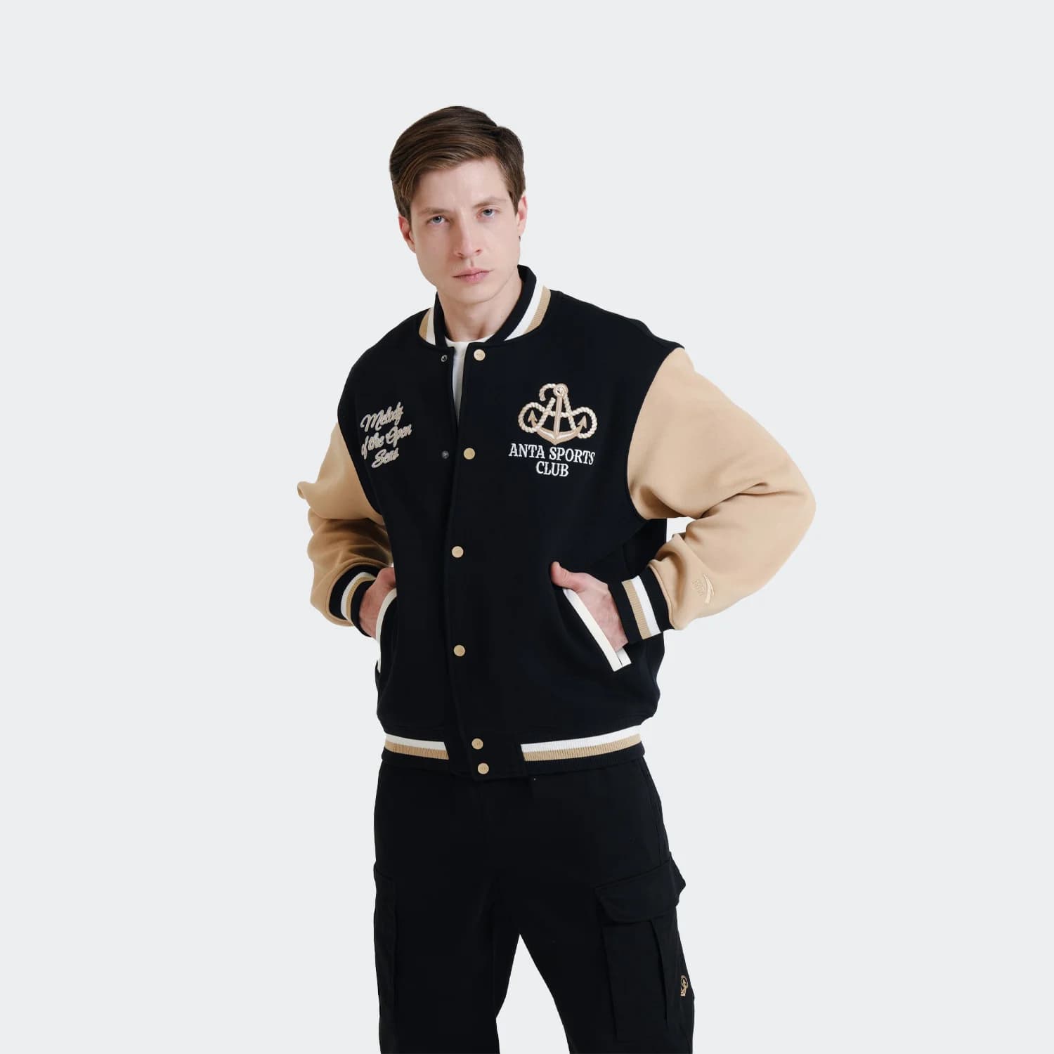 سوییشرت مردانه آنتا مدل ANTA ATSC Knit Track Top Bomber Jacket
