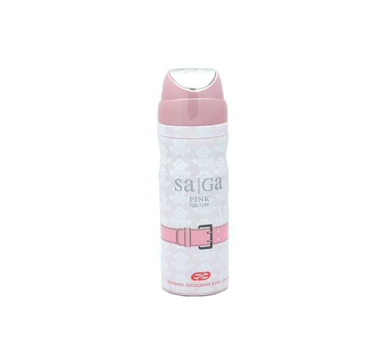 اسپری بدن زنانه عماد آرا مدل SAGA PINK POUR FEMME حجم 200 میل ساخت ایران
