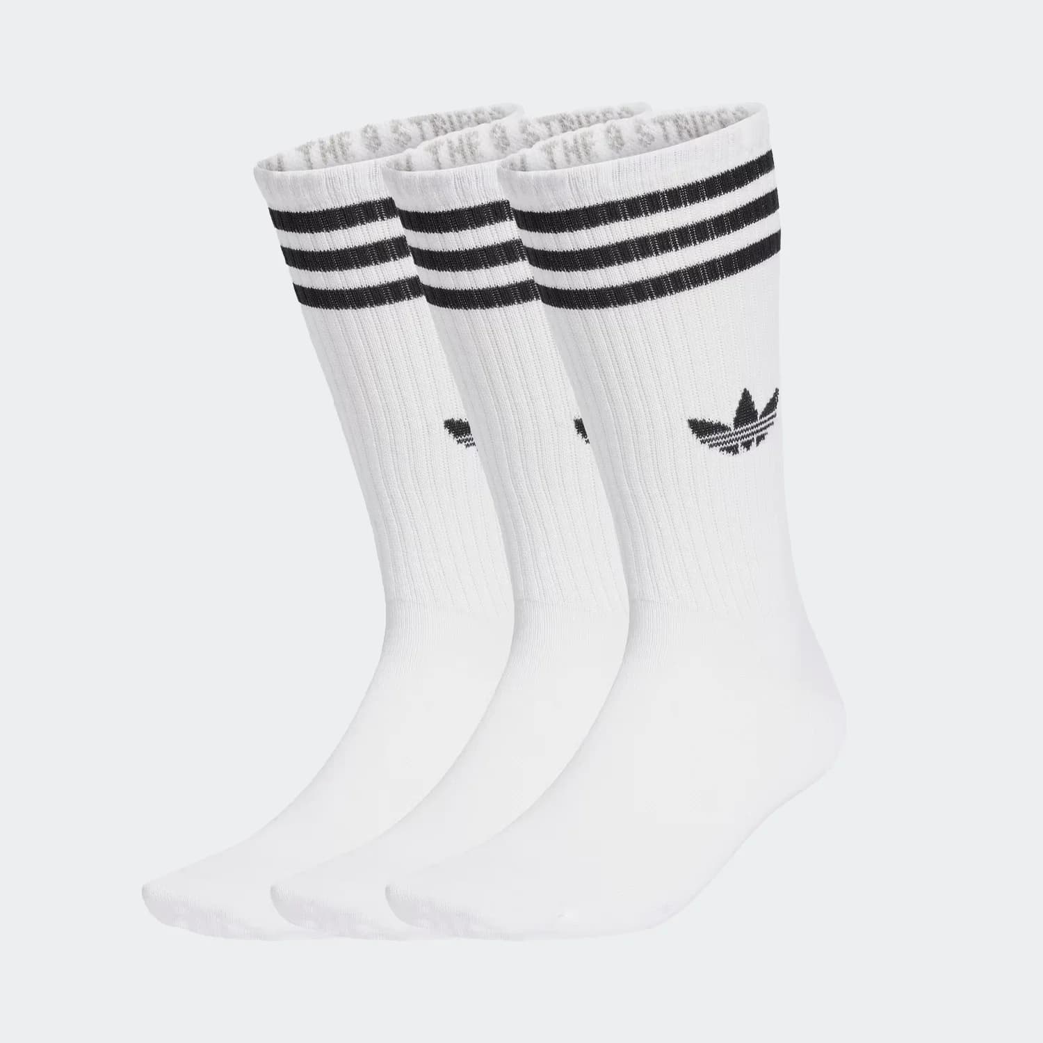 جوراب بچگانه، زنانه و مردانه آدیداس مدل 3Pairs Of 3 Stripes High Crew Socks — تصویر ۴