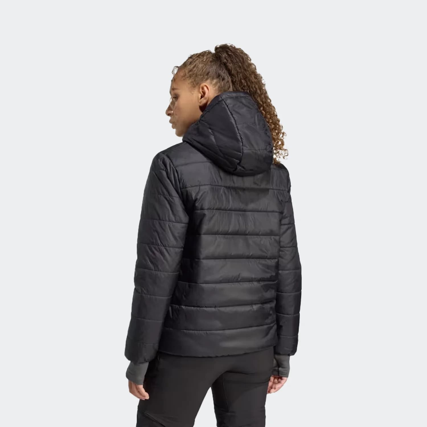 کاپشن زنانه آدیداس مدل Terrex Multi Essentials CLIMAWARM Insulated Hooded Jacket — تصویر ۴