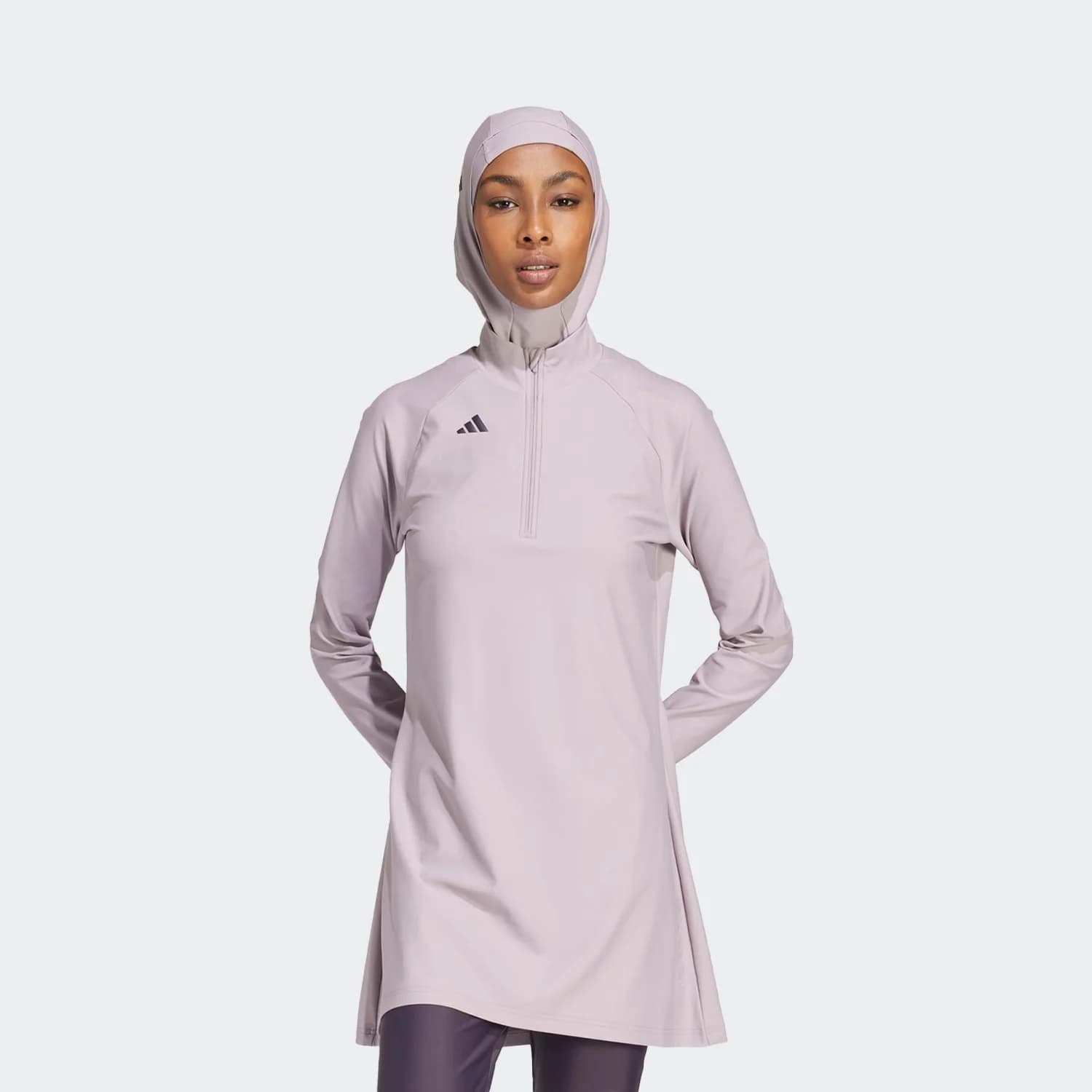 پیراهن شنا زنانه آدیداس مدل Purple Long Sleeve Swimsuit — تصویر ۵