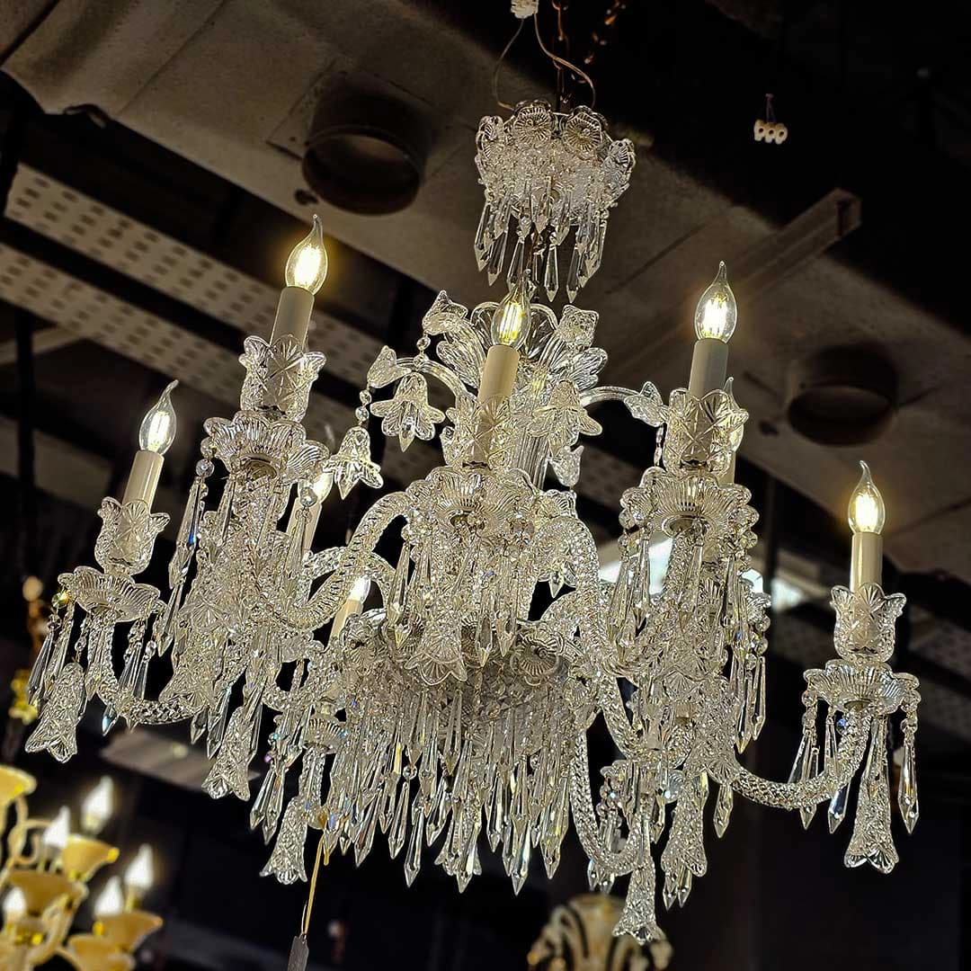 لوستر باکارات رز وارداتی 12 شاخه — تصویر ۶