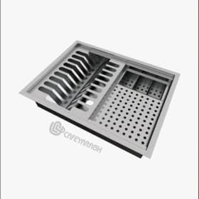 آبچکان روی سینک 42*43 استیل