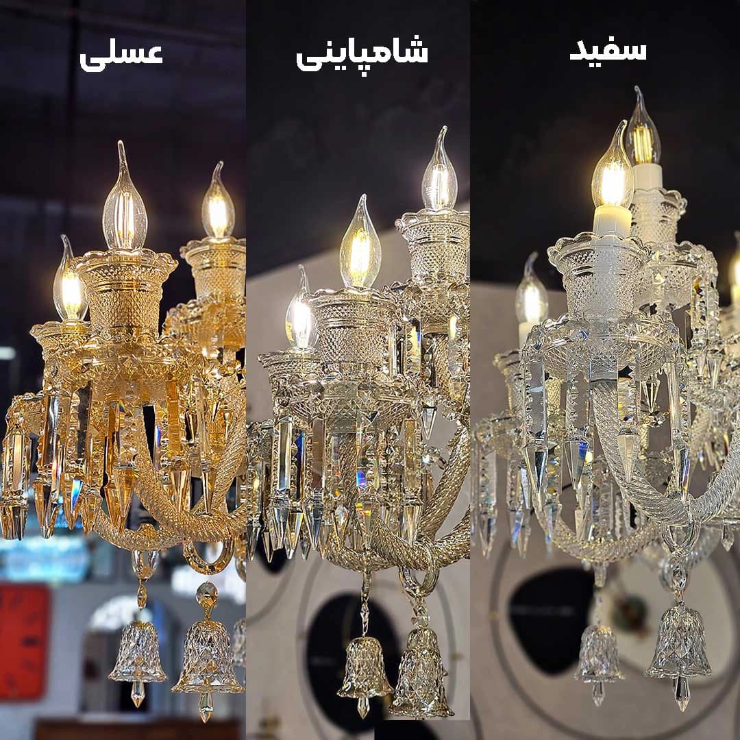 لوستر باکارات شفاف وارداتی گرید 1 — تصویر ۵