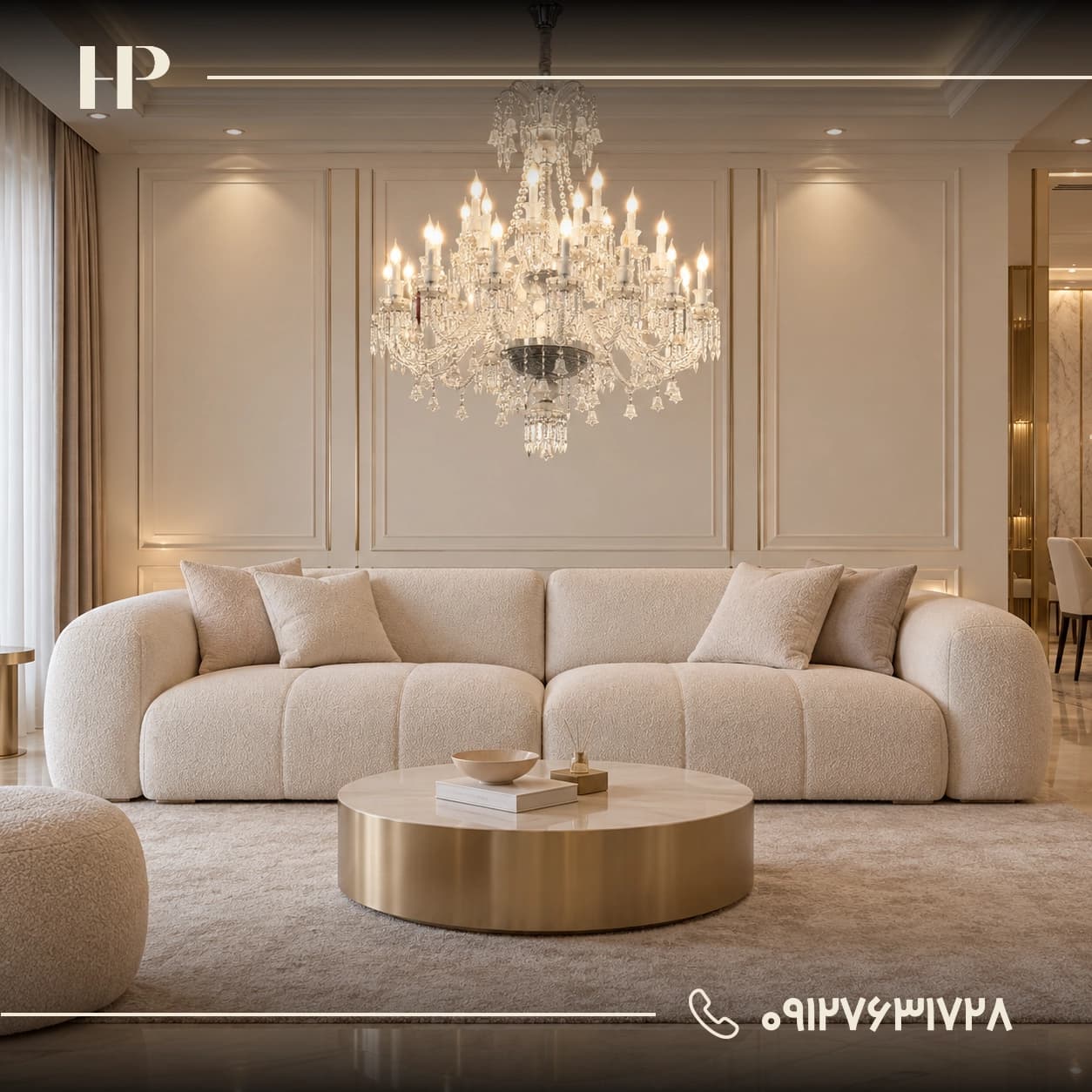 لوستر باکارات کریستالی کلاسیک در انواع رنگبندی و سایز — تصویر ۷