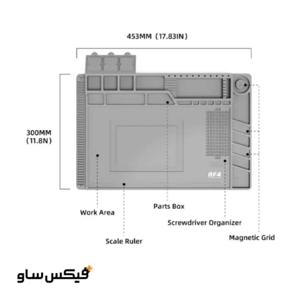 پد نسوز سیلیکونی بزرگ RF4 مدل P011 — تصویر ۶