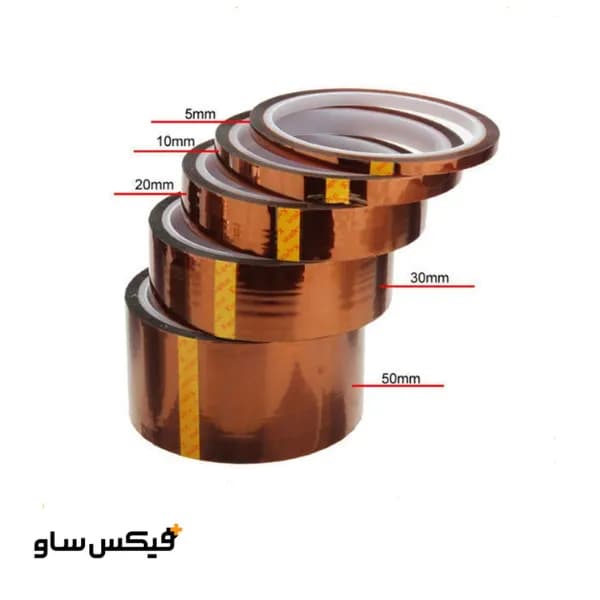 چسب نسوز کاپتون طلایی عرض 15 میلیمتر — تصویر ۱۲