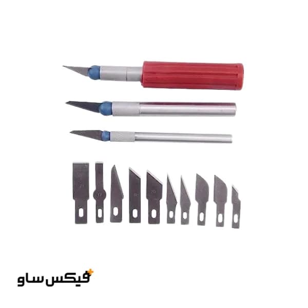 ست کاتر و تیغ حکاکی اشمیت 13 تکه — تصویر ۵