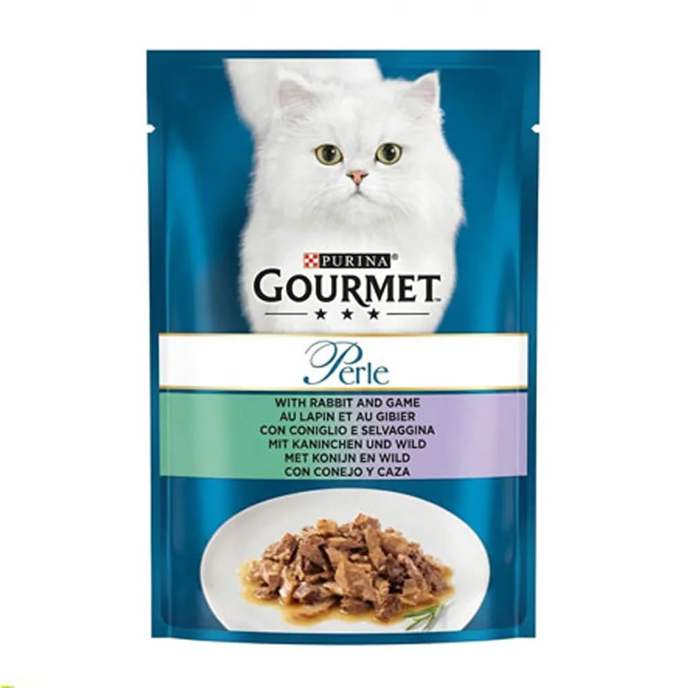 پوچ گربه با طعم خرگوش و گوشت شکاری گورمت – Rabbit & Game