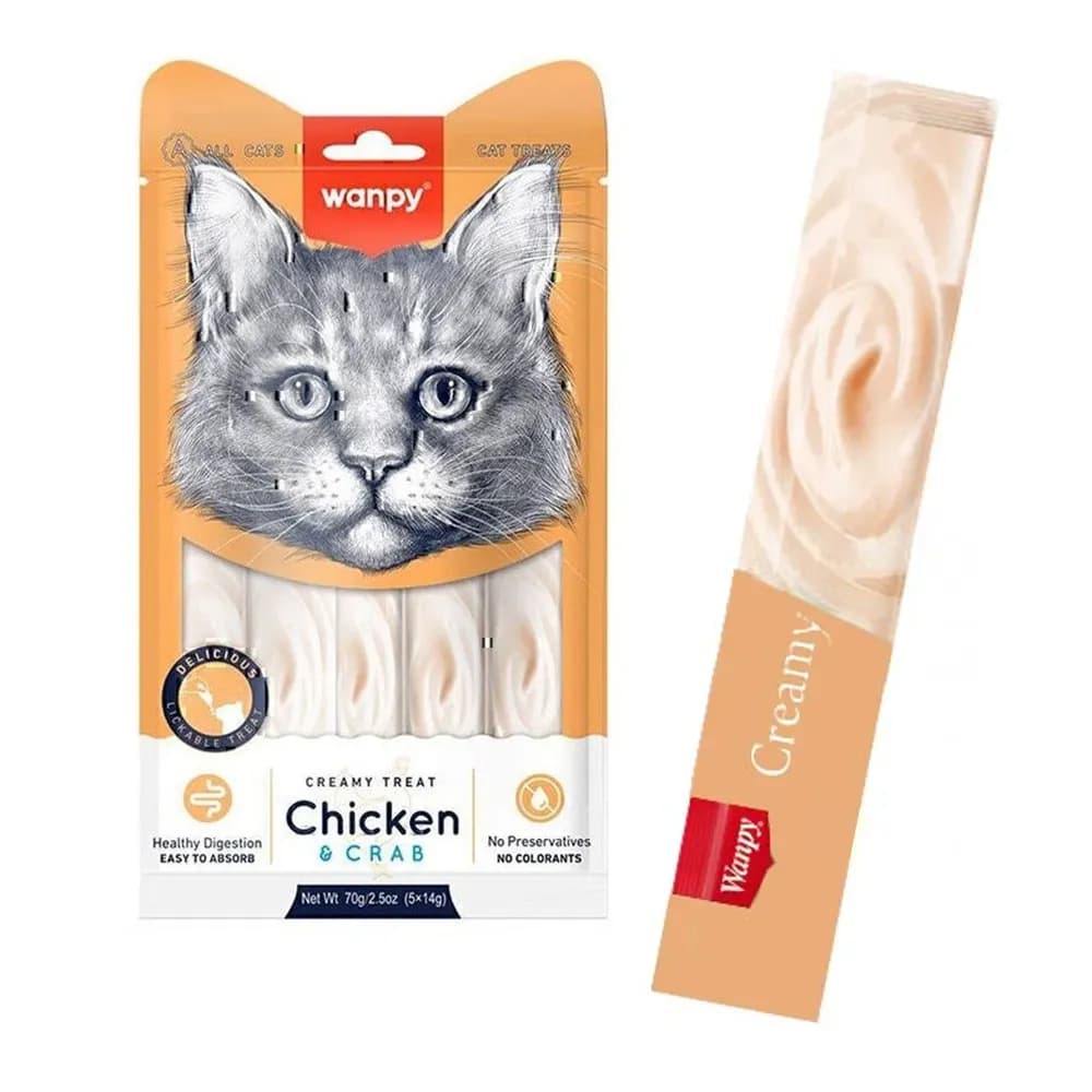 بستنی گربه 5 عددی با طعم مرغ و خرچنگ ونپی – Chicken & Crab